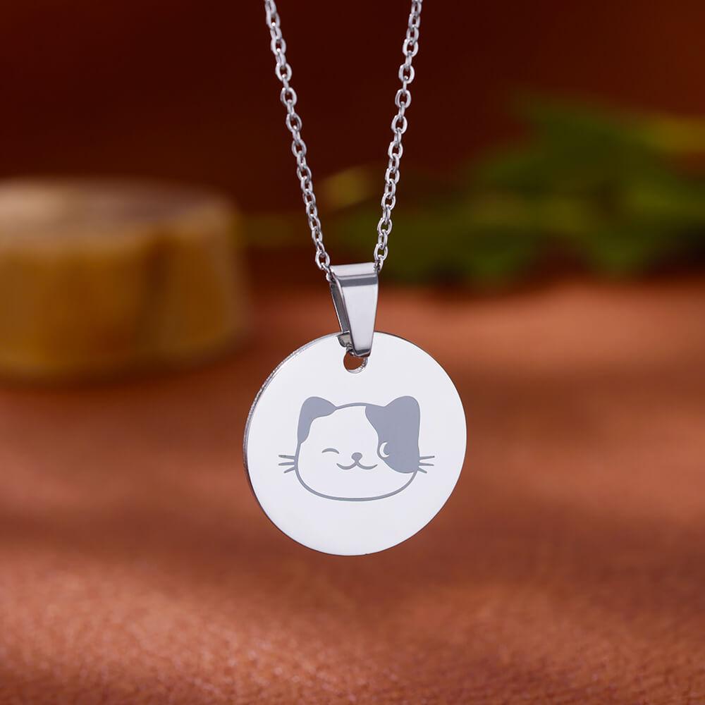 Cute Cat Stainless Steel Necklaces for Women Gold Color Animal Pet Pendant Necklaces Party Luxury Jewelry Birthday Gifts BFF