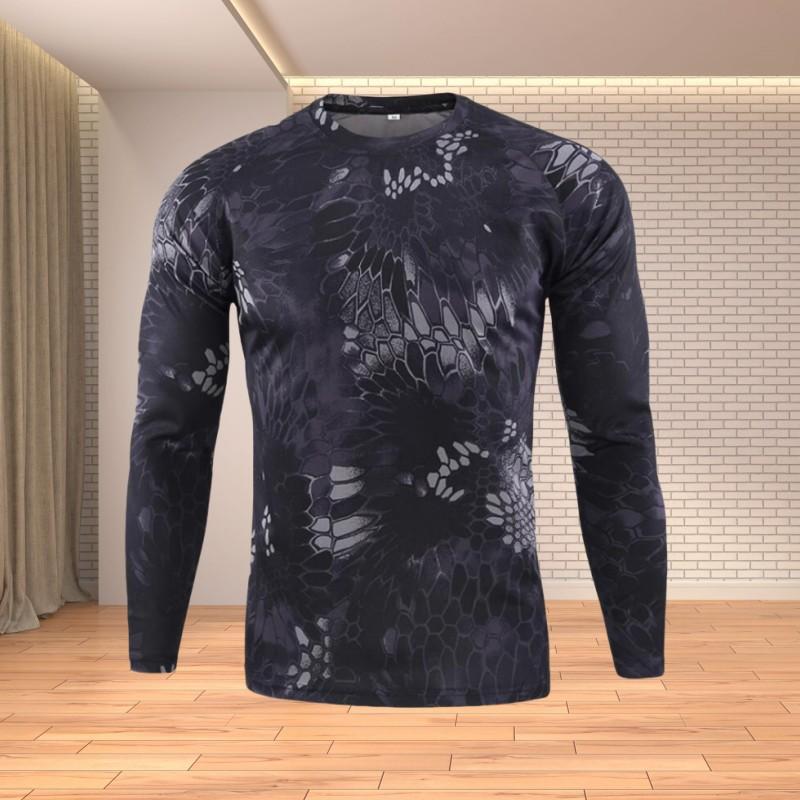 Outdoor Jungle Desert Camouflage Summer Men's Camouflage T-Shirt Fashion Personality Quick Dry War Quick Loose Short Sleeve Top