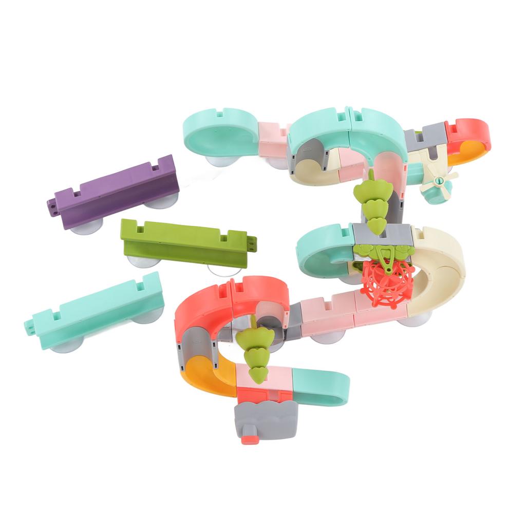 62PCS Baby Duck Slide Bath Toys Water Slide Track Wall Track Building Set Fun Bath Time Toys Shower Gifts for Toddlers