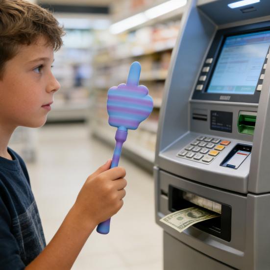Retractable 3D Printed Tap to Pay Wand Magical Contactless Payment Card Holder Wizard Theme Credit Card Wand for Checkout