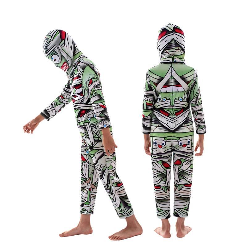 New Halloween Mummy Cosplay Costume For Children Thrilling All-in-one Outfit!
