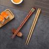 Natural Wood Chopsticks Set, Reusable Classic Style Chopsticks ,Dishwasher Safe Non-Slip Design Chop Sticks 5 Pairs Gift Set