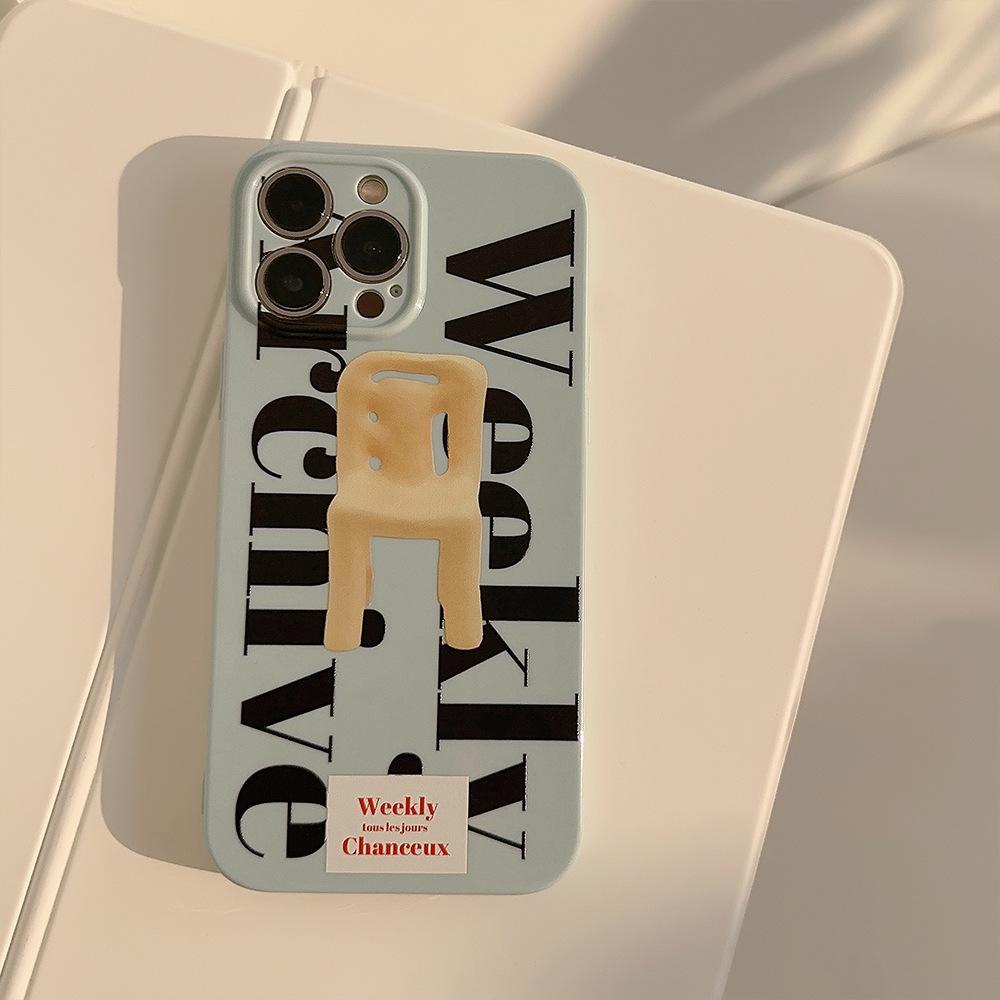 Niche Retro Ins Chair IPhone13 Suitable for Apple 14pro Max Mobile Phone Case 16 All Inclusive 15 Korean 12