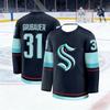 2026 Best-selling Men's Sea Monster Ice Hockey Training Deep Blue Ball Jersey Moisture-Wicking 3D Print Long Sleeve Kids
