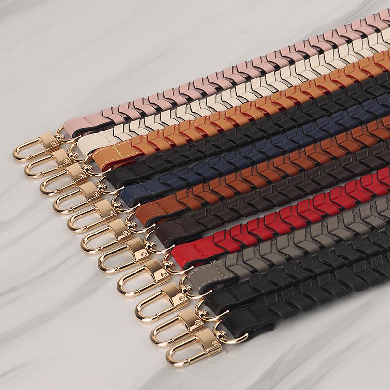 Black Woven Single Shoulder Handbag Strap for Women