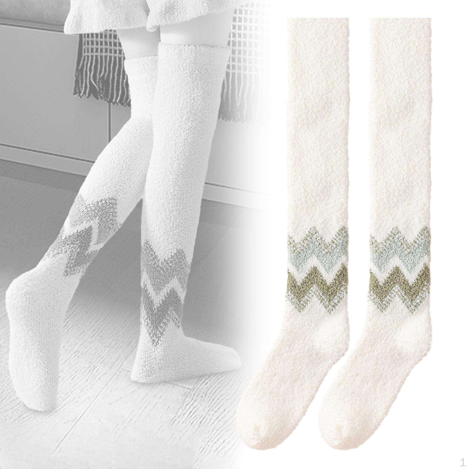 

Гольфы для женщин гетры мягкие теплые тапочки модные выше бедра высокие зелёный