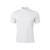 Summer New Men's Casual Semi-High Neck Slim Solid Color T-shirt - European & American Fashion.