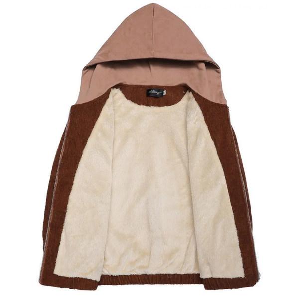 Plus Velvet Padded Corduroy Jacket Women's Spring, Autumn and Winter New Korean Version of Loose Middle-aged Short Coat