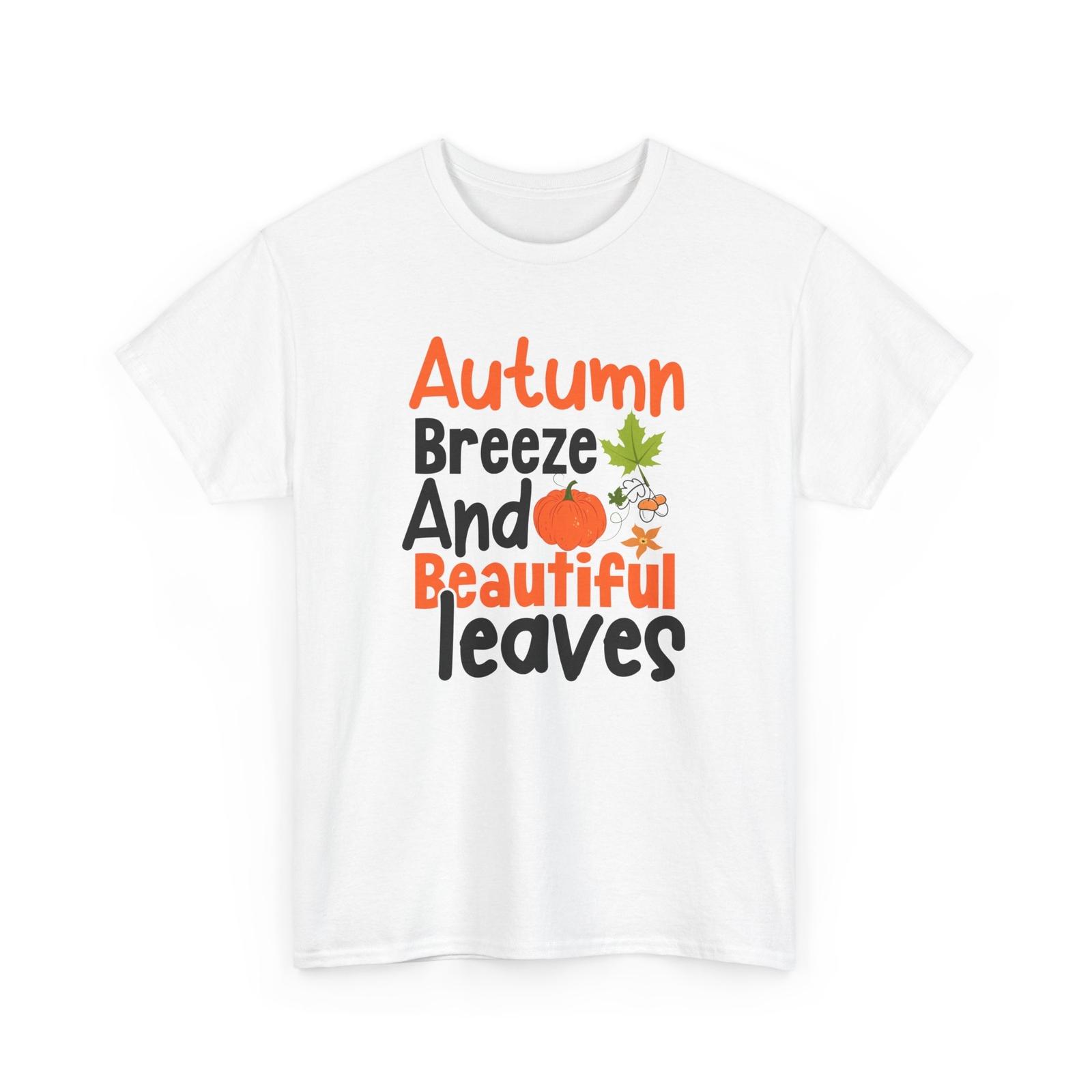 Fall Aesthetic T-Shirt | Autumn T-Shirt | Autumn Breez And Beautiful Leaves Unisex T-Shirt XXXL