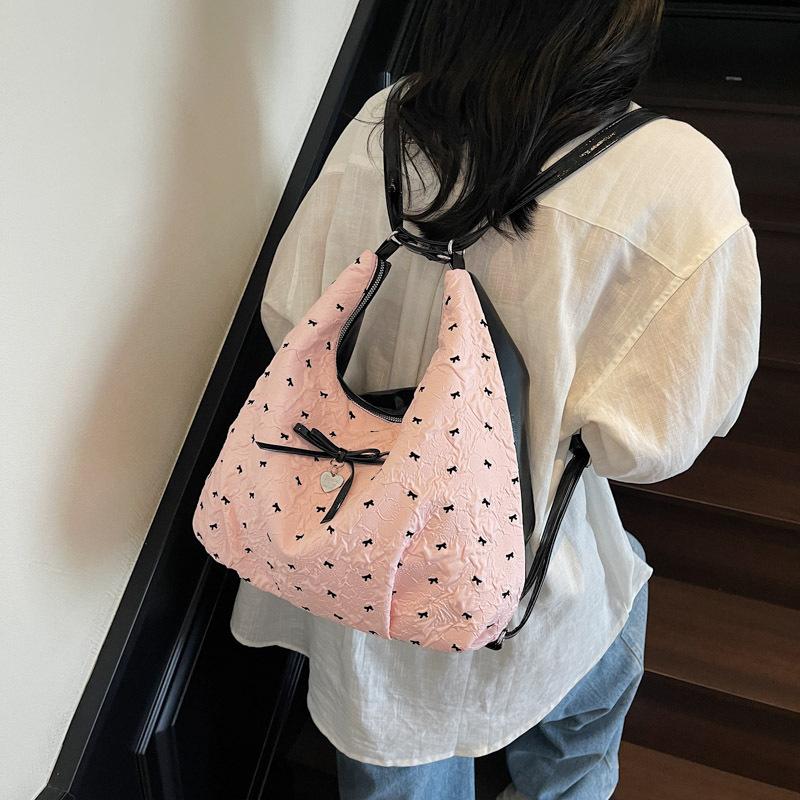 Bow Portable Tote Bag Large Capacity Shoulder Bag New Messenger Bag Fashion Backpack