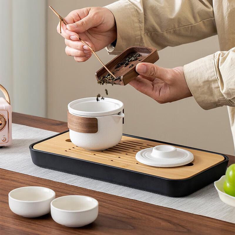 Portable Ceramic Quick Brew Travel Tea Set