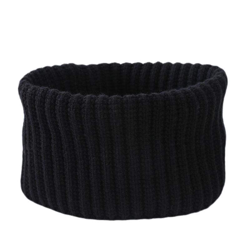 Unisex Cashmere Wool Neck Warmer: Thickened, Solid Color Knit, Warm and Protective for Autumn and Winter.