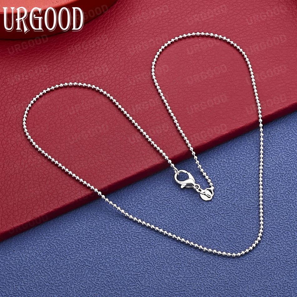 925 Sterling Silver Beaded Necklace - Banquet Gift Jewelry