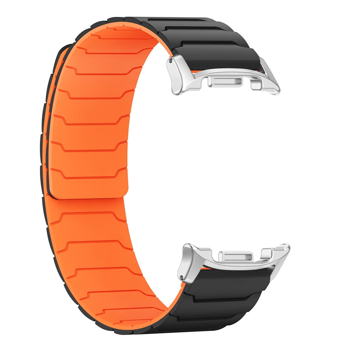 

Two-tone Armor Magnetic strap for Samsung Galaxy Watch 8 40/44mm 8 Classic 46mm silicone Sport Band for Galaxy Ultra 2025 7Ultra for galaxy 7 ultra