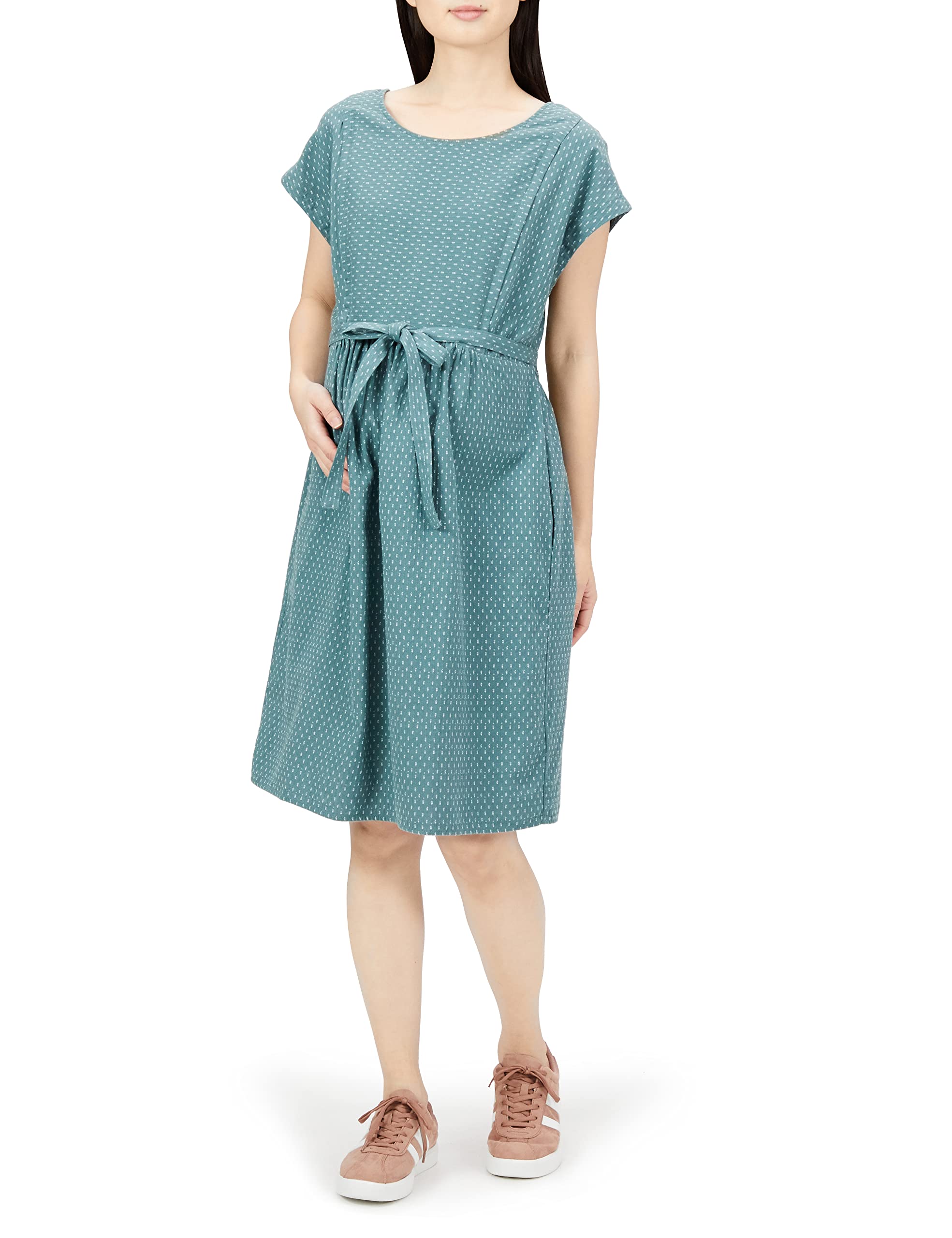 

Seraphine Повседневное платье для беременных, подходящее для кормящих женщин, шалфейный цвет, размер UK8,