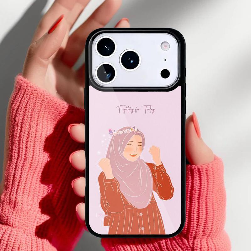 Muslim Islamic Arabic Hijab Girl Phone Case for iPhone 17 Air 16e 15 14 13 Pro Max Back Cover for 12 11 Pro Coque