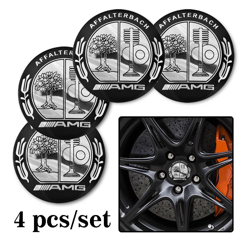 MITV3 4Pcs 56MM Car Emblem Wheel Hub Center Cap Sticker Rim Badge Cover For Benz AMG Sprinter W201 W210 CLS GLB EQE GLK GLE Class A180
