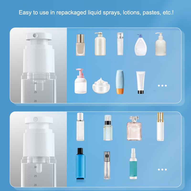 15/30/50Ml As Vacuum Lotion Spray Bottle With Scale Travel Portable Refillable Bottles Liquid Foundation Cosmetics Container