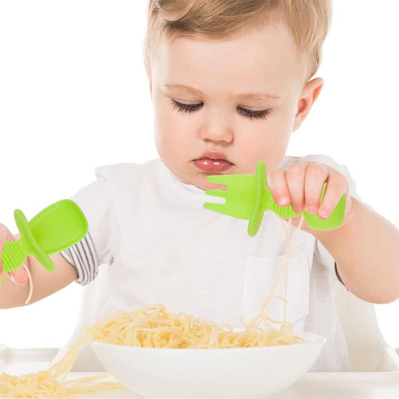 Baby Silicone Feeding Set 3 Pieces Non-Slip Suction Plate Tableware For Baby Weaning