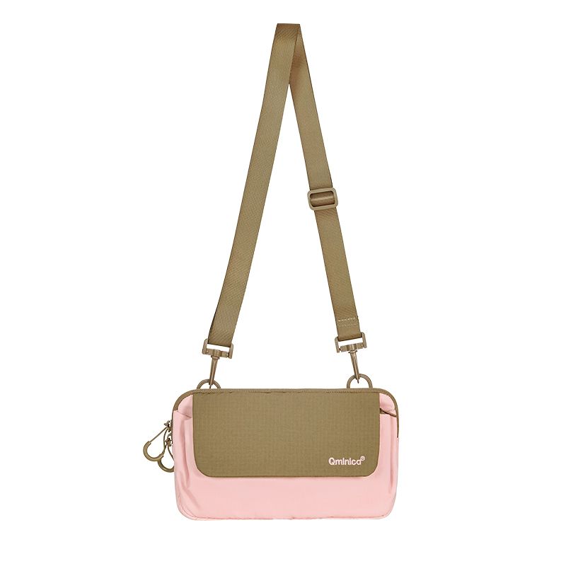 

Qminica Повседневная легкая сумка-мессенджер с магнитной застежкой Khakis + Powder