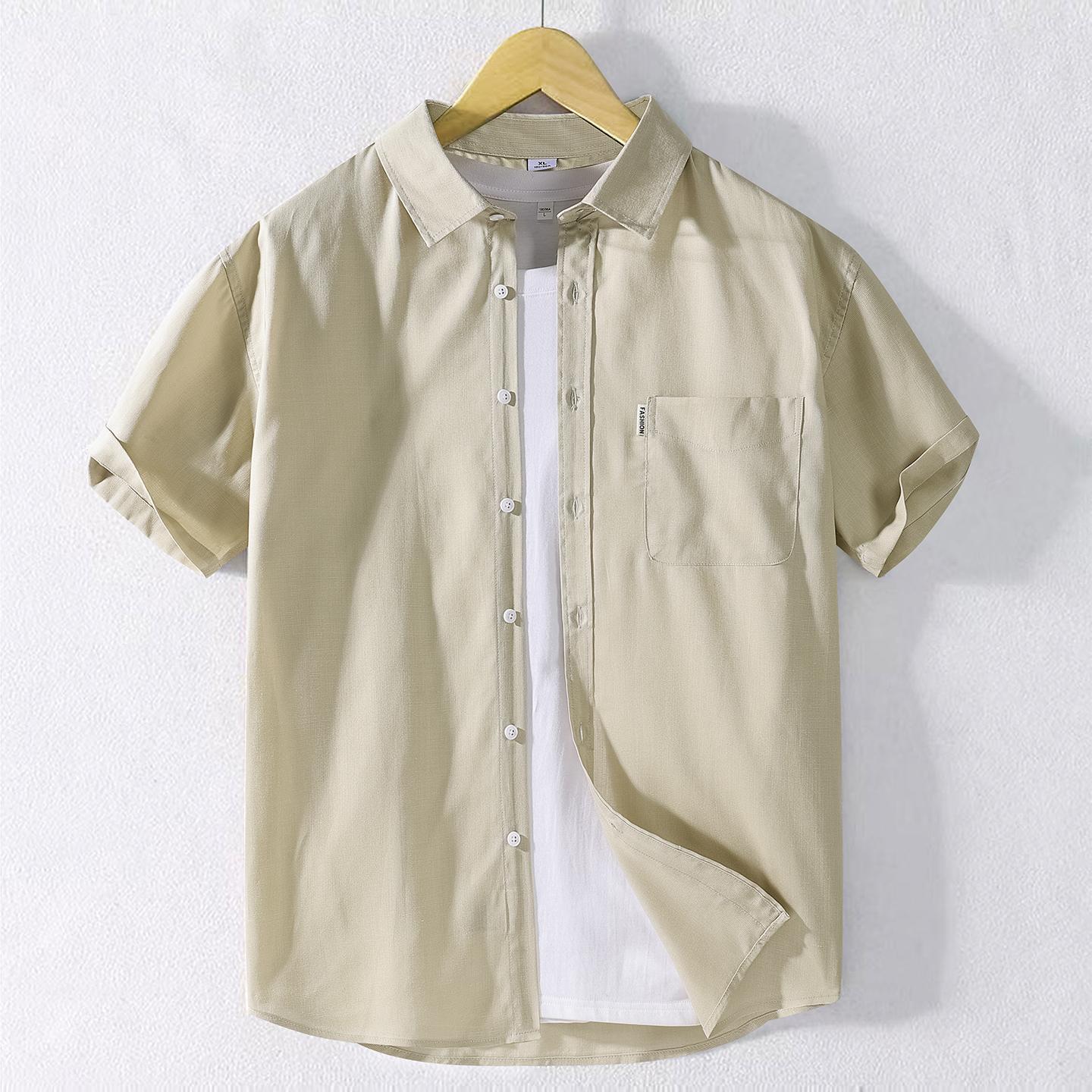 Short Sleeved Shirt Men s Summer Casual Shirt 2XL