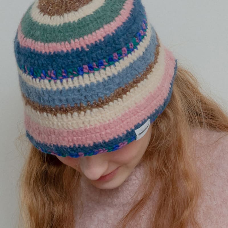 Mellotory Bohemian Knit Hat (Mix Pink)