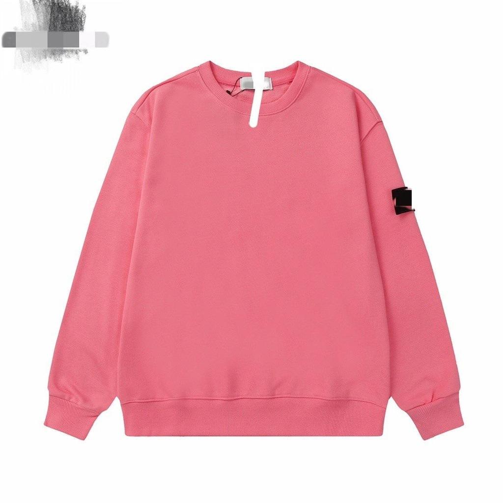 Unisex Solid Color Compass Patch Hoodie: Trendy European/American Style for Spring/Autumn, Loose Fit Long Sleeve