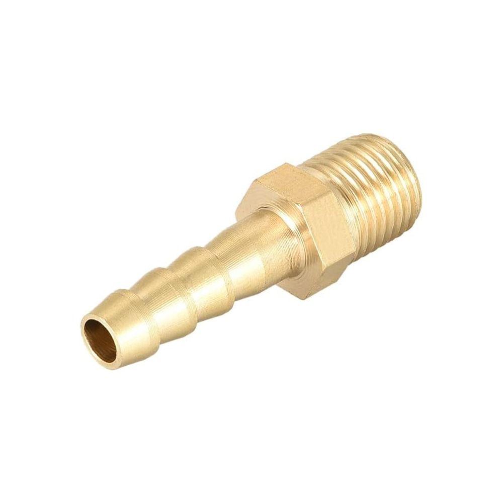 2 Stück Messing-Schlauchverschraubungen mit Widerhaken, metrischer Stecker auf Widerhaken für Luft, Wasser, Kraftstoff, Öl und Inertgase