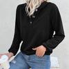 Autumn Winter Splicing Hoodie Casual Hoodie Button Hoodie