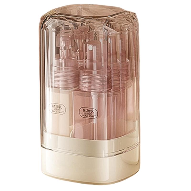 

4 in 1 Practical Travel Bottles Set Spray Bottle Cosmetic Bottles Empty Bottles Shampoo Container for Cream Conditioner 1 рожевий