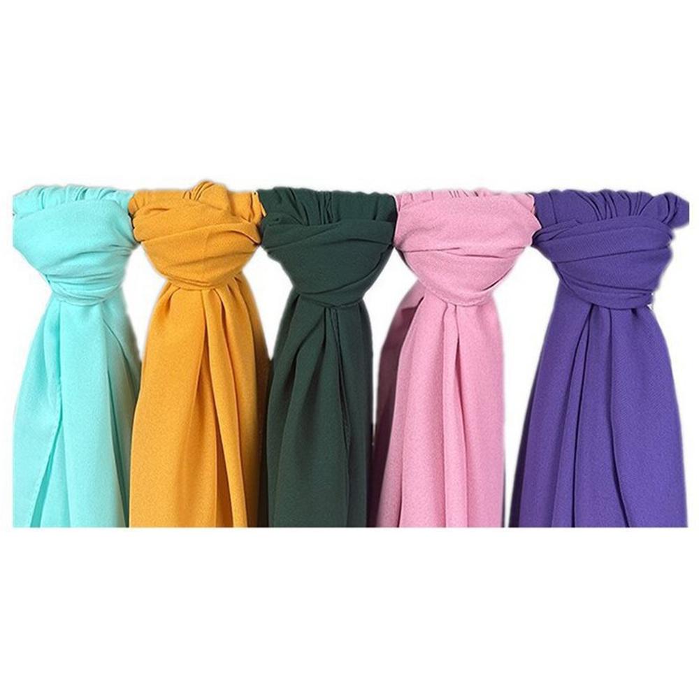 Chiffon Muslim Headband Breathable Wraps Shawls Fashion Islamic Scarves