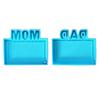 DIY MOM DAD Photo Frame Silicone Epoxy Mold DIY Keychain Pendant Crafting Mould for Father's Day Mother's Day Gift
