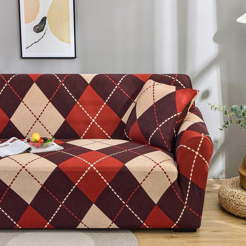 Geometric Sofa Covers For Living Room Modern Elastic Sofa Cover Corner Sofa Slipcovers Armchair Couch Cover 1/2/3/4-Seat 1Pc