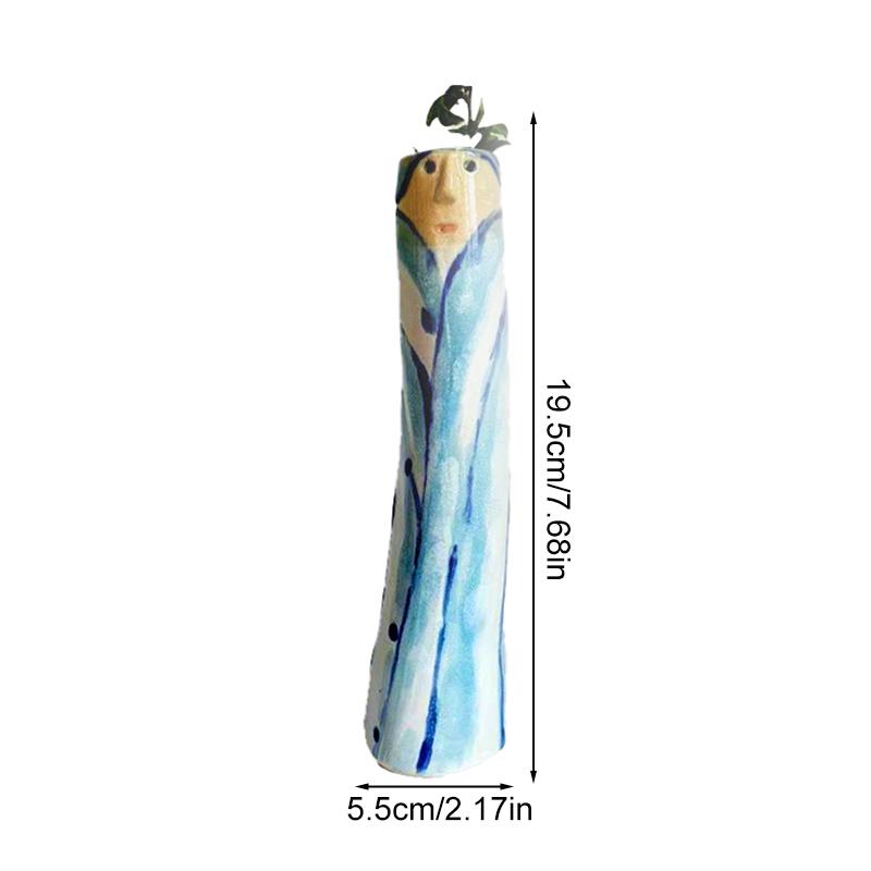 

Модная ваза для цветов, контейнер для растений, индивидуальное украшение в виде человеческого лица, ваза из смолы, украшение для стола