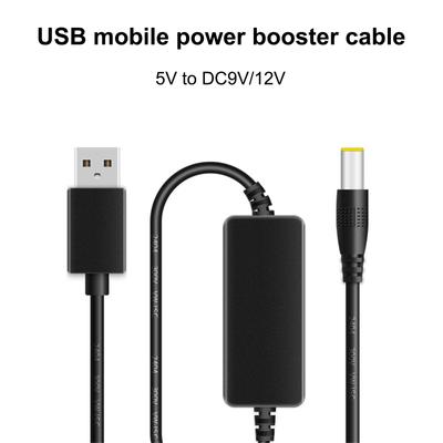 3.28ft Usb Booster Cable Power Bank Monitoring Usb 5v To Dc 9v/12v Step Up Voltage Converter Power