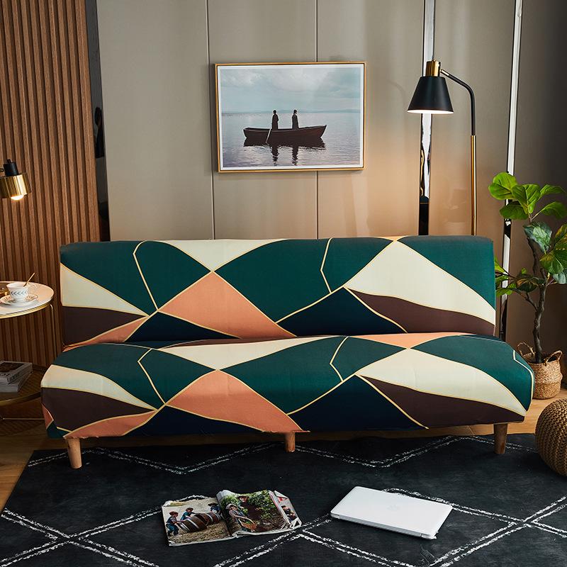 Elastic Dustproof Foldable Armless Sofa Bed Cover