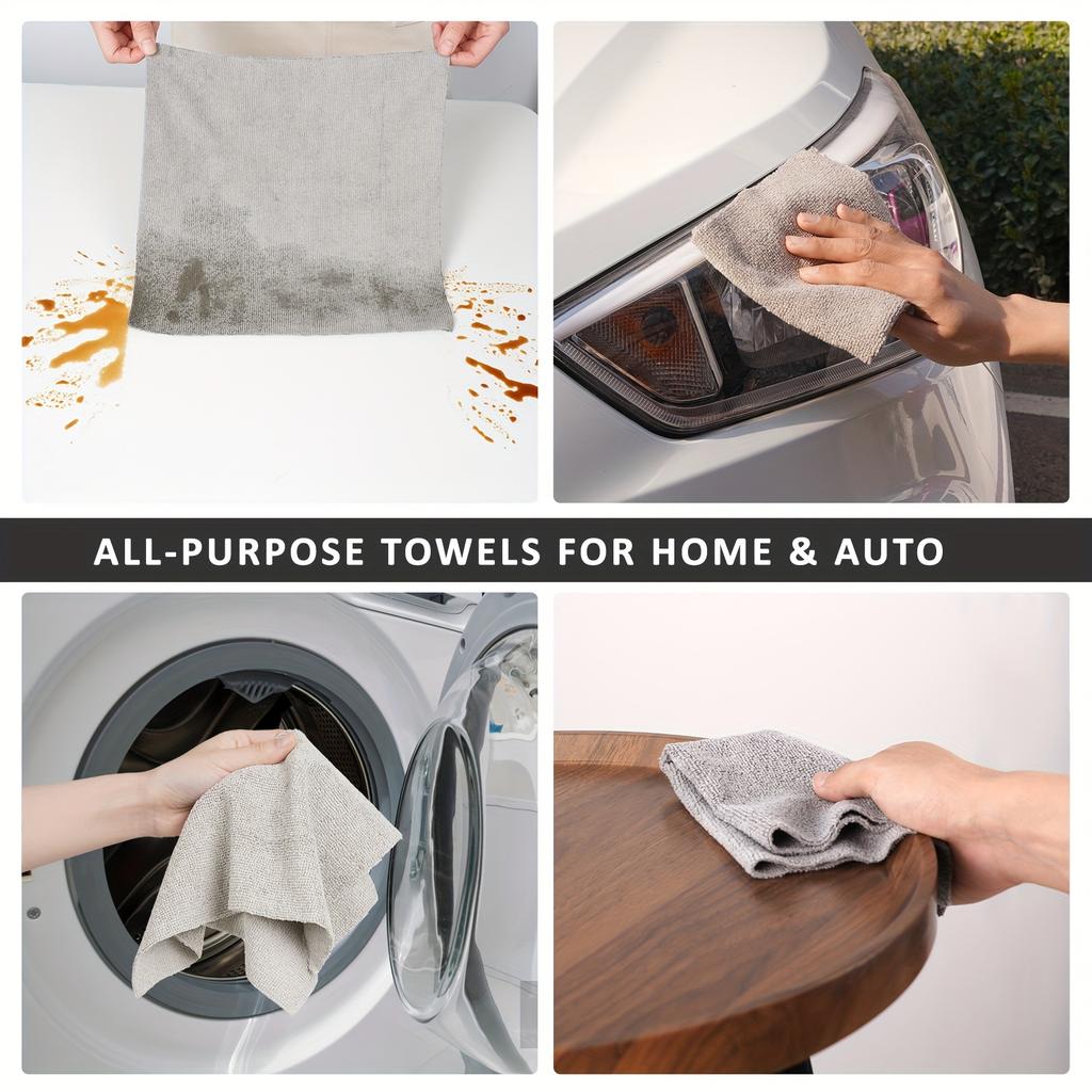 high quality50 Pack Washable Reusable Cleaning Cloths Microfiber Towel Tear Away Cleaning Towels Roll 12×12 Absorbent Rags Drying Dishcloths For