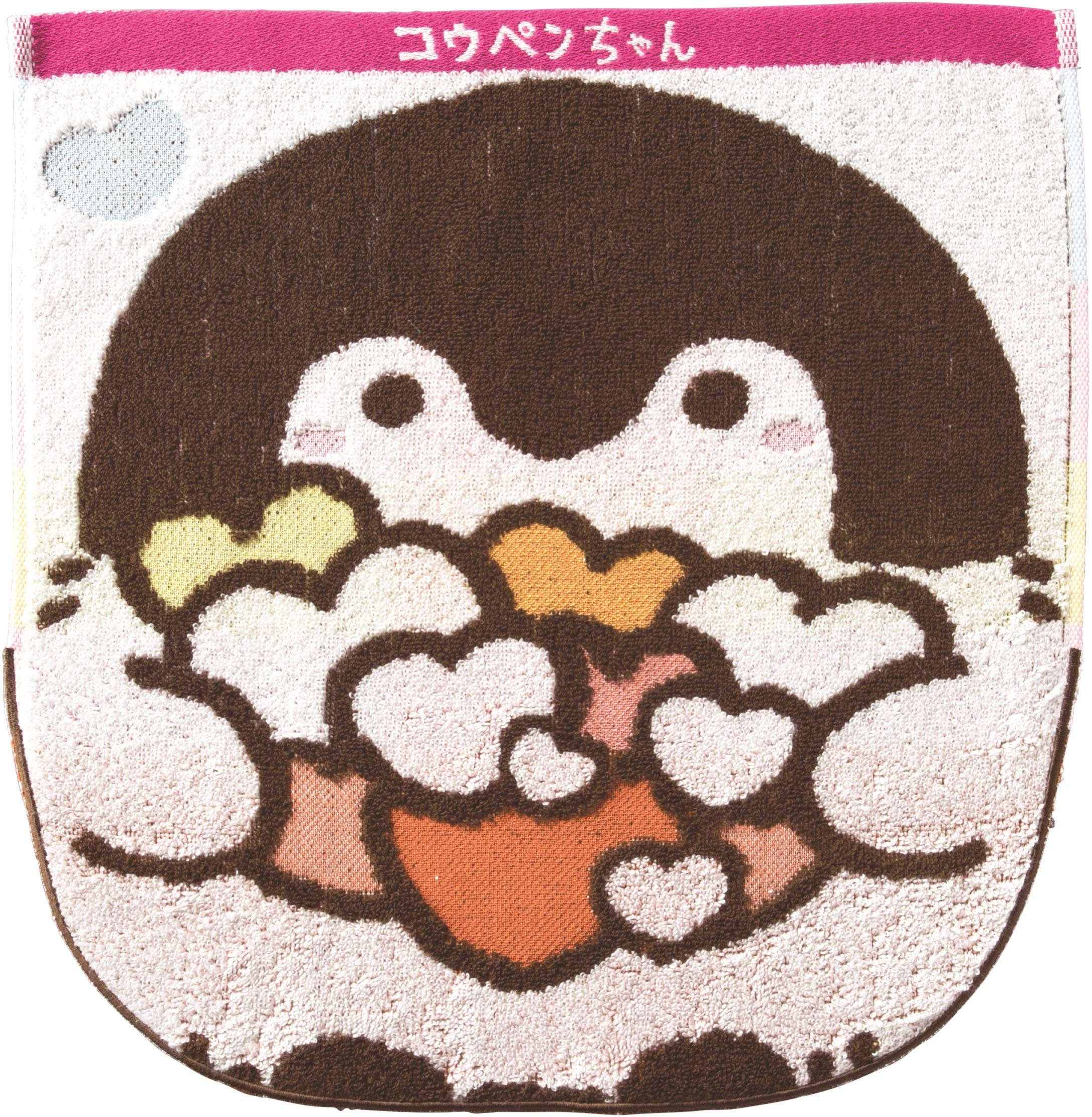 

Marushin Hand Towel 34 x 36cm Tight Heart Cotton Die Cut Towel 5355001600 Koupen-chan 100%