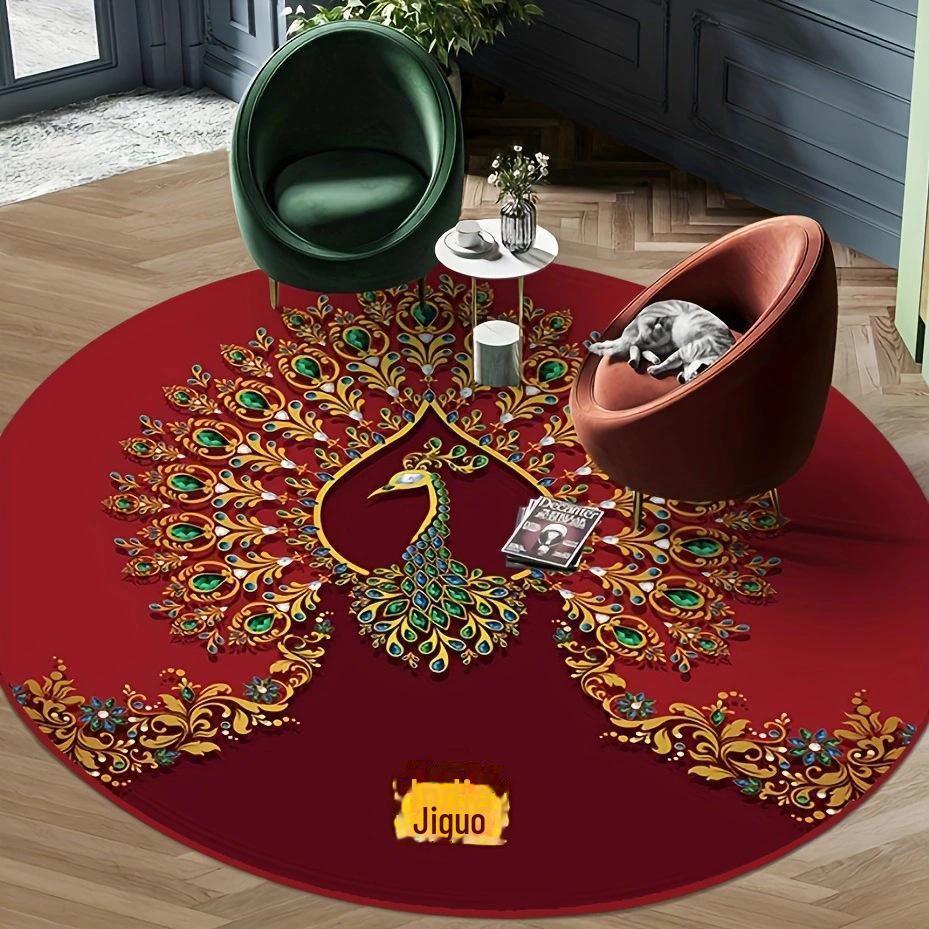 

Роскошный круглый нескользящий бархатный ковер для гостиной и спальни 200x200cm (Crystal Velvet)