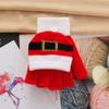 Claus Pattern Women Knitted Flip Gloves Apparel Accessories Christmas Gloves Autumn Winter Gloves
