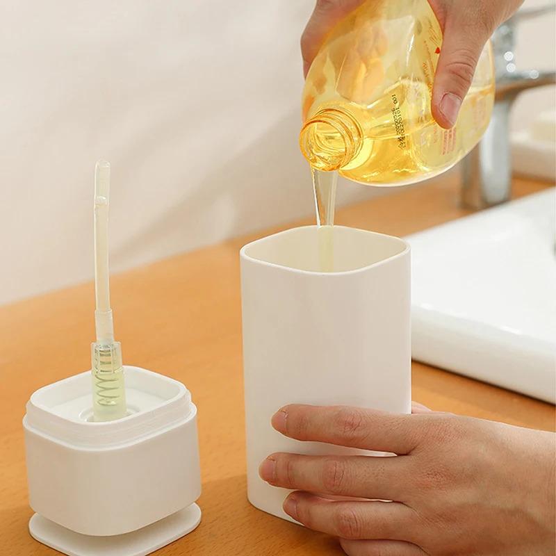 Soap Dispenser for Kitchen Sink Countertop Dish Soap Dispenser Bathroom Pressing Hands Washing Soap Storage Container