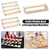 Stepped Acrylic Wood Display Stand Holder 2-4 Tier Transparent Acrylic Base  Skin Care Products