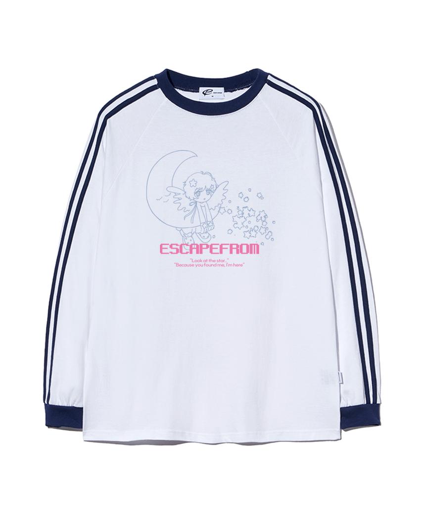 ESCAPEFROM Look At The Star Printed Track Long Sleeve White
