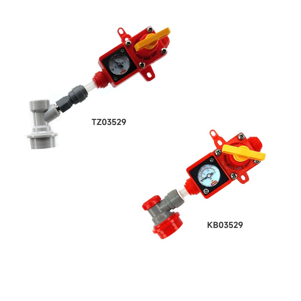 KegLand Integrated Gauge BlowTie Spunding Valve Kit (0-15psi) Pressure Gauge Beer Home Brewing