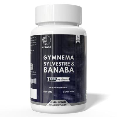 Gymnema Banaba Capsules 1000mg, 60 Capsules for Daily Wellness Routine