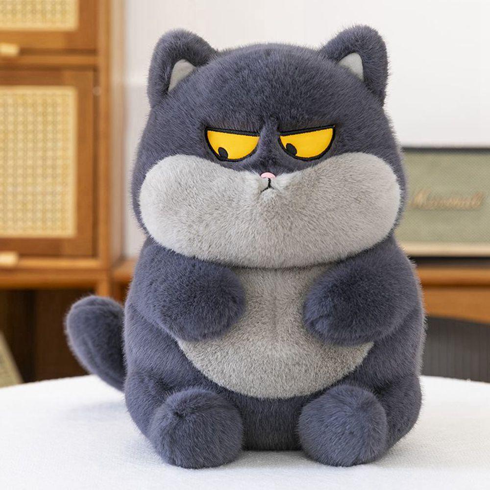 25cm Süßes Lustiges Und Cooles Katzen-Stofftier Mollig Mit Schrägstehenden Augen Weiche Katzenpuppe Perfektes Geschenk Für Kinder An Festen Geburtstag 25cm