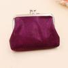Vintage Glitter Mini Coin Purse, Portable Kiss Lock Closure Change Pouch, Double-layer Coin Wallet for Cards, Jewelry, Cash, Keys