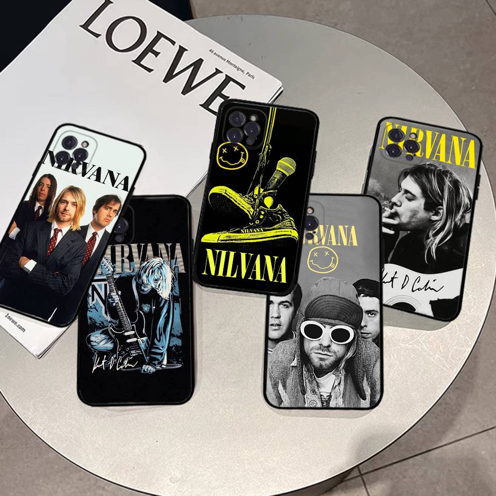 Grunge Band N-Nirvana For IPhone 17 16 15 14 13 12 11 Pro Max Plus Shockproof Black Soft Phone Cover