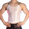 Men'S High Elastic Shaping Vest Fashion Gold Chain Connect Shoulder Belt Sexy Sheer See Through Tank Tops Man T-Shirts Nightclub