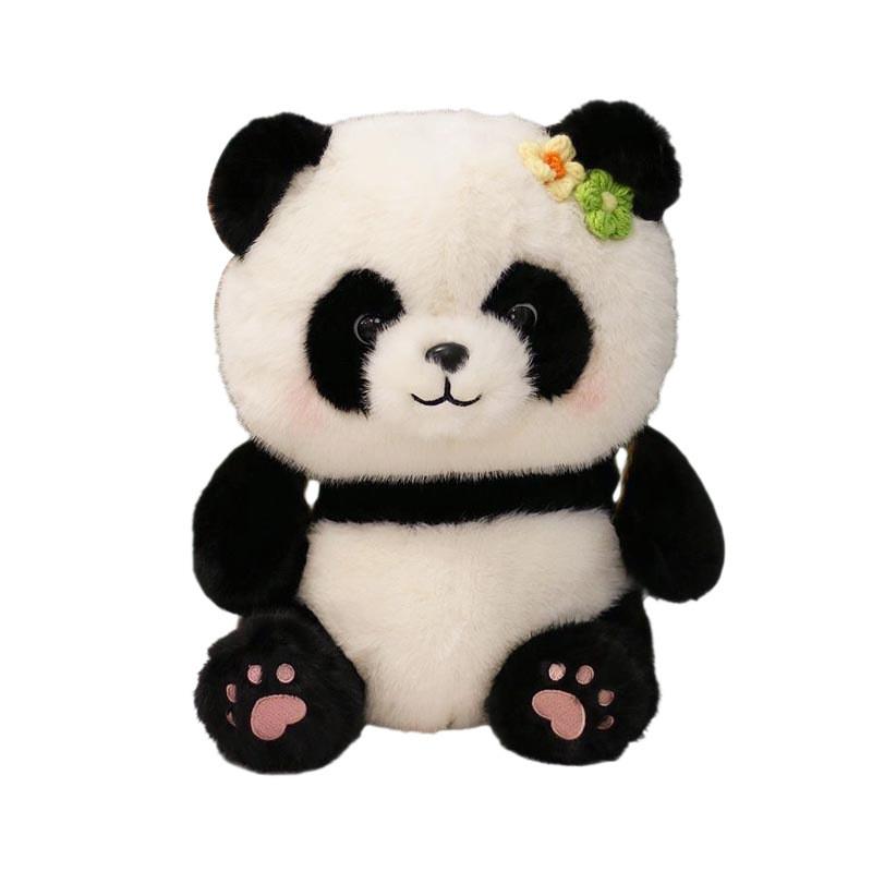 Mahjong Panda Plush Toy Soft Cute Animal Stuffed Doll For Kid And Gift Giving
